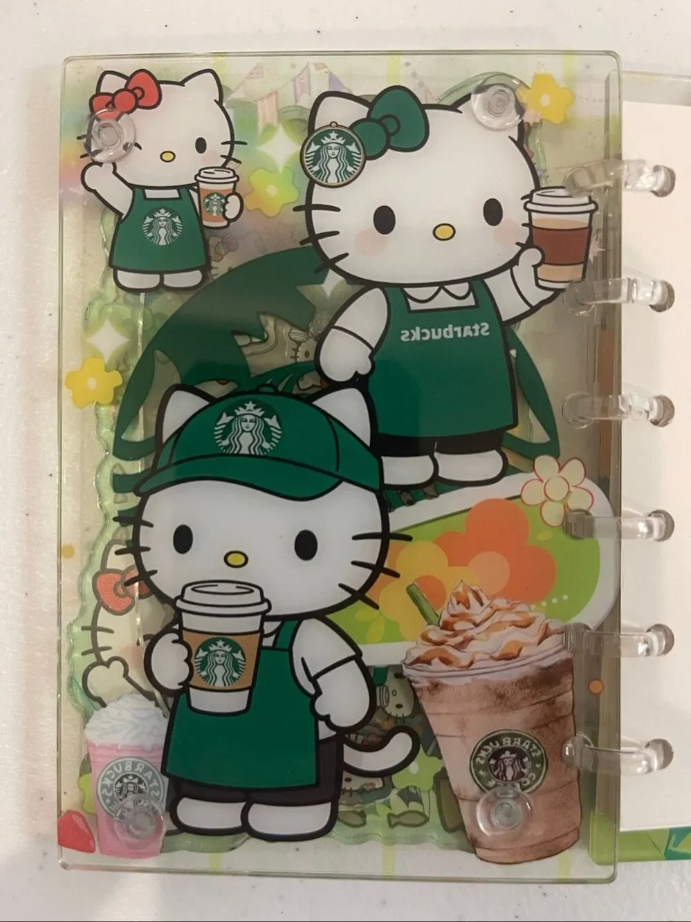 Hello Kitty Acrylic Shaker notebook and pen